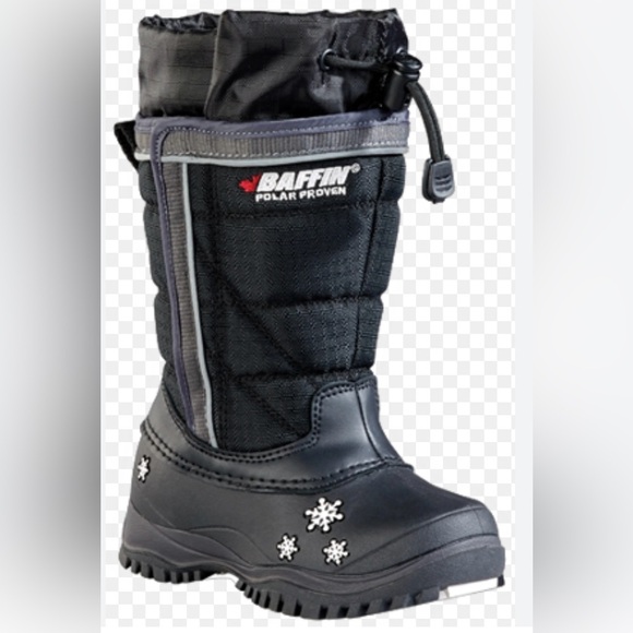 Baffin “Cheree” Polar Proven Black Insulated Snow Boots Size 5 Youth Unisex - Picture 1 of 16
